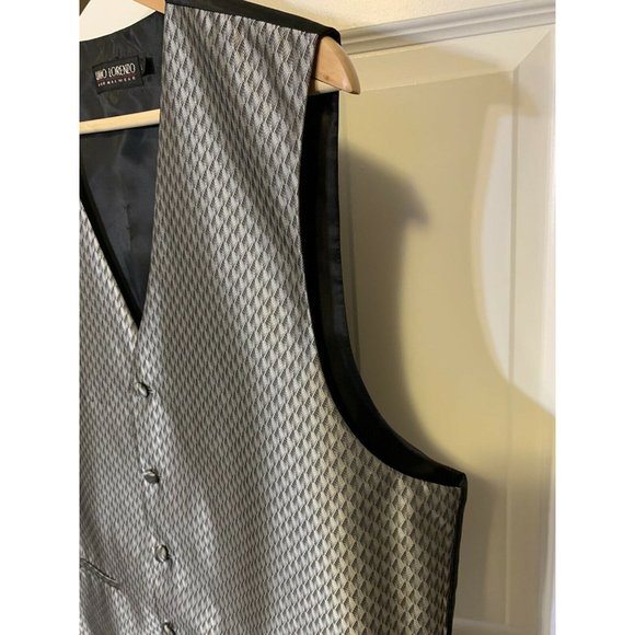 Umo Lorenzo Formal Wear Men’s Sz L Vest Silver Black - Picture 5 of 6